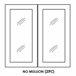 Forevermark Petit Blue W3042BGD: Glass Door Set - No Mullion: RTA Kitchen Cabinet