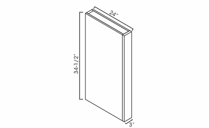 Forevermark Petit Brown CLB33412: Base Boxed Column: RTA Kitchen Cabinet
