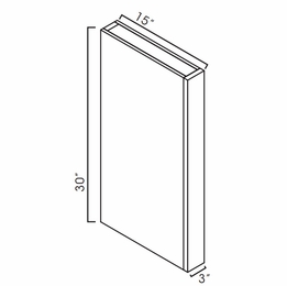 Forevermark Petit Brown CLW330: Wall Boxed Column: RTA Kitchen Cabinet