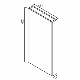 Forevermark Petit Brown CLW342: Wall Boxed Column: RTA Kitchen Cabinet