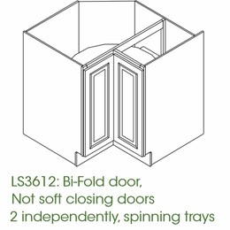 Forevermark Petit Brown LS3612: Lazy Susan Cabinet: RTA Kitchen Cabinet