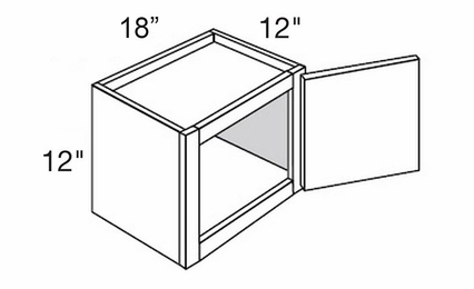 Forevermark Petit Brown W1812: Single Wall Cabinet: RTA Kitchen Cabinets