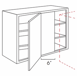Forevermark Petit Brown WBLC30/33-3030: Wall Blind Corner Cabinet: RTA Kitchen Cabinet