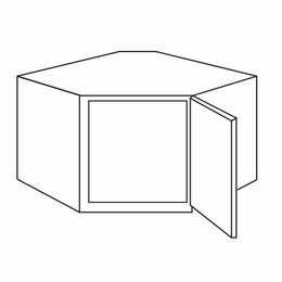 Forevermark Petit Brown WDC2412: Wall Diagonal Corner Cabinet: RTA Kitchen Cabinets