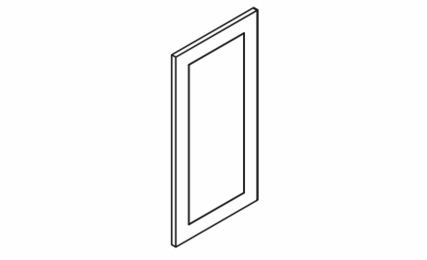 Forevermark Petit Sand EPW1242D: Wall End Decorative Door: RTA Kitchen Cabinet