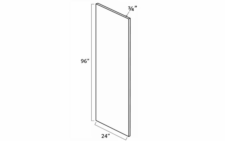 Forevermark Petit Sand REP2496: Refrigerator End Panel: RTA Kitchen Cabinet