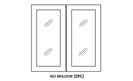 Forevermark Petit Sand W2442BGD: Glass Door Set - No Mullion: RTA Kitchen Cabinets