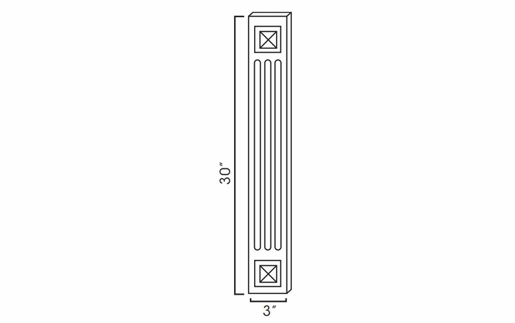Forevermark Petit White A30WF: Decorative Wall Filler: RTA Kitchen Cabinet