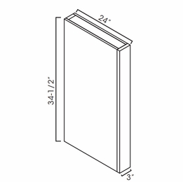 Forevermark Petit White CLB33412: Base Boxed Column: RTA Kitchen Cabinet