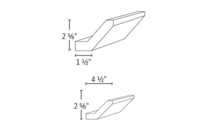 Forevermark Petit White CM96E-4: Straight Crown Molding: RTA Kitchen Cabinet