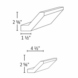 Forevermark Petit White CM96E-4: Straight Crown Molding: RTA Kitchen Cabinet