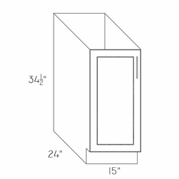 Forevermark Petit White FB15: Full Height Base Cabinet: RTA Kitchen Cabinets