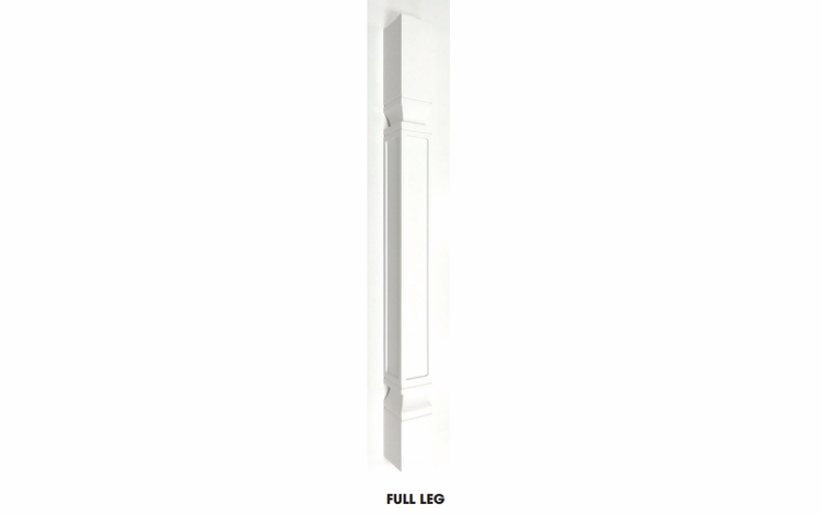 Forevermark Petit White LEG75: Decor Full Leg (Trimmable): RTA Kitchen Cabinet