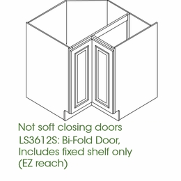 Forevermark Petit White LS3612S: EZ Reach Cabinet: RTA Kitchen Cabinet