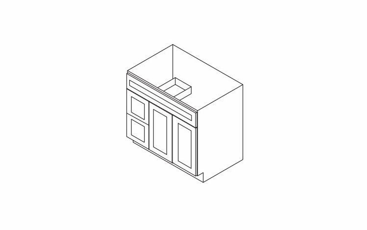 Forevermark Petit White S3621BDL: Bathroom Vanity Combo: RTA Kitchen Cabinets