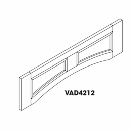 Forevermark Petit White VAD4212: Raised Panel Valance: RTA Kitchen Cabinet