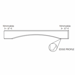 Forevermark Petit White VAL48B: Arched Valance: RTA Kitchen Cabinets