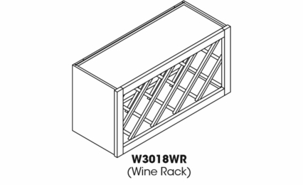 Forevermark Petit White W3018WR: Wine Rack Cabinet: RTA Kitchen Cabinet