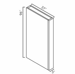 Forevermark Rio Vista White Shaker CLW396: Wall Boxed Column: RTA Kitchen Cabinet