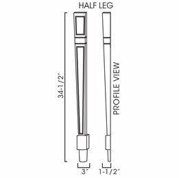 Forevermark Rio Vista White Shaker LEG82: Half Decor Leg: RTA Kitchen Cabinet