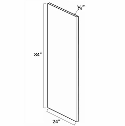 Forevermark Rio Vista White Shaker REP2484: Refrigerator End Panel: RTA Kitchen Cabinet