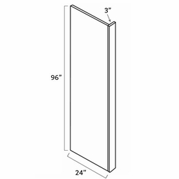 Forevermark Rio Vista White Shaker REP2496(3): Refrigerator End Panel: RTA Kitchen Cabinet