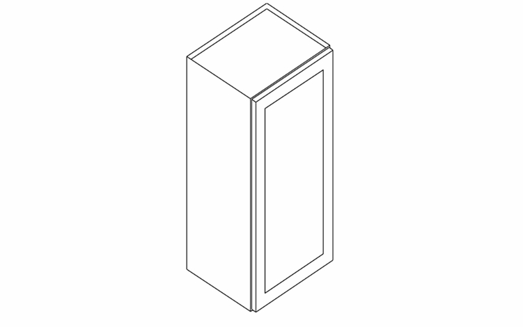 Forevermark Rio Vista White Shaker W0936: Single Door Wall Cabinet: RTA Kitchen Cabinet