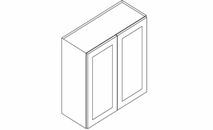 Forevermark Rio Vista White Shaker W2742B: Double Door Wall Cabinet: RTA Kitchen Cabinet