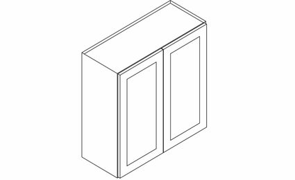 Forevermark Rio Vista White Shaker W3036B: Double Door Wall Cabinet: RTA Kitchen Cabinet