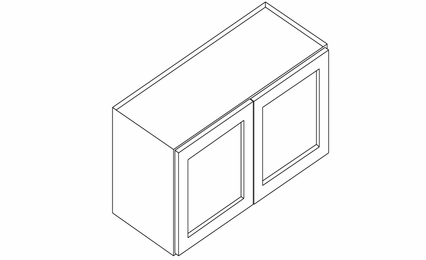 Forevermark Rio Vista White Shaker W3324B: Bridge Wall Cabinet: RTA Kitchen Cabinet