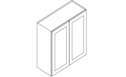 Forevermark Rio Vista White Shaker W3342B: Double Door Wall Cabinet: RTA Kitchen Cabinet