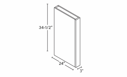 Forevermark Signature Pearl CLB33412: Base Boxed Column: RTA Kitchen Cabinet