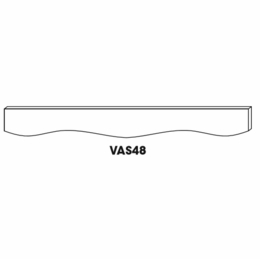 Forevermark Signature Pearl VAS48: Scalloped Valance: RTA Kitchen Cabinet