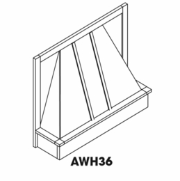 Forevermark Townplace Crema AWH36: Range Hood: RTA Kitchen Cabinet