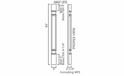 Forevermark Townplace Crema POLE75-T384: Half Tall Leg: RTA Kitchen Cabinet