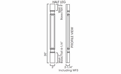 Forevermark Townplace Crema POLE75-W330: Half Leg: RTA Kitchen Cabinet
