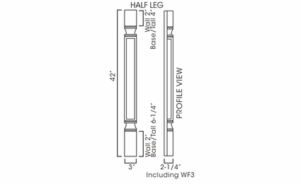 Forevermark Townplace Crema POLE75-W342: Half Leg: RTA Kitchen Cabinet