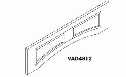 Forevermark Townplace Crema VAD4812: Raised Panel Valance: RTA Kitchen Cabinet