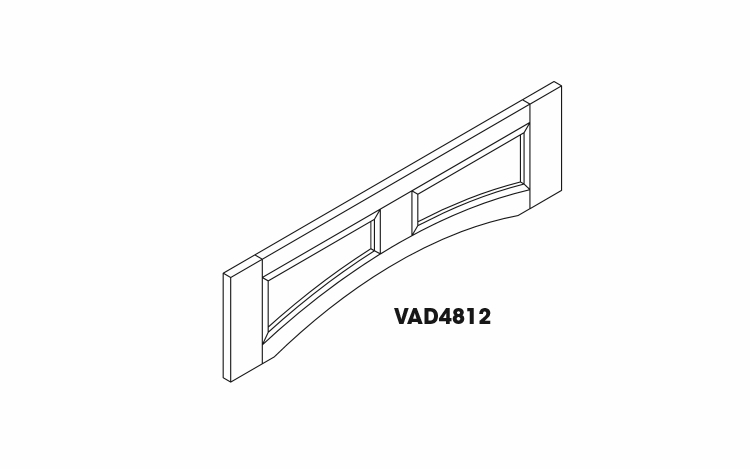 Forevermark Townplace Crema VAD4812: Raised Panel Valance: RTA Kitchen Cabinet