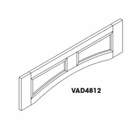 Forevermark Townplace Crema VAD4812: Raised Panel Valance: RTA Kitchen Cabinet