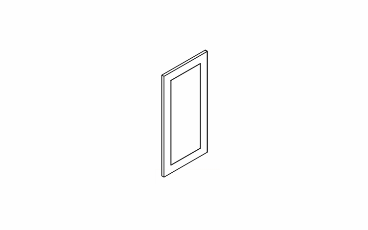 Forevermark Townsquare Grey EPB24D: Base End Decorative Door: RTA Kitchen Cabinet
