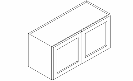 Forevermark Townsquare Grey W3015B: Bridge Wall Cabinet: RTA Kitchen Cabinet