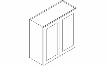 Forevermark Townsquare Grey W3342B: Double Door Wall Cabinet: RTA Kitchen Cabinet