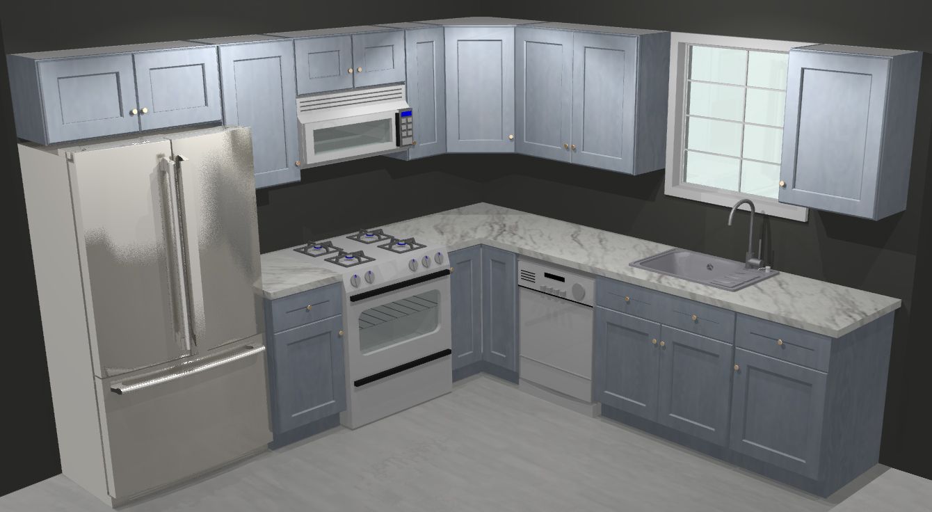 Forevermark Nova Light Grey Shaker 10x10 Kitchen
