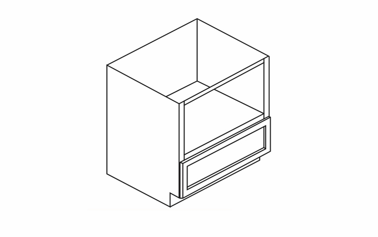 Forevermark Uptown White B27MW: Microwave Base Cabinet: RTA Kitchen Cabinet