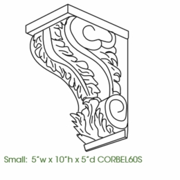 Forevermark Uptown White Corbel60S: Small Corbel: RTA Kitchen Cabinet