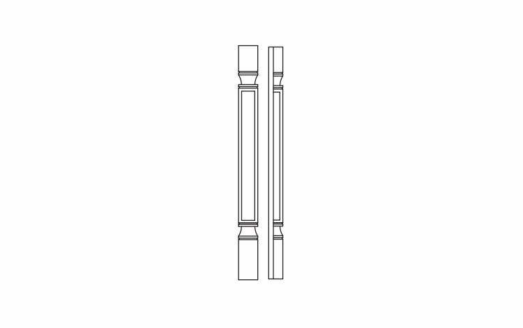 Forevermark Uptown White POLE75-T384: Decor Half Tall Leg Including WF3 (trimmable): RTA Kitchen Cabinet