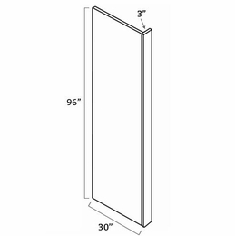 Forevermark Uptown White REP3096(3): Refrigerator End Panel: RTA Kitchen Cabinet