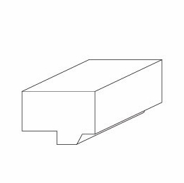 Forevermark Uptown White SLRM8: Shaker Light Rail Molding: RTA Kitchen Cabinet