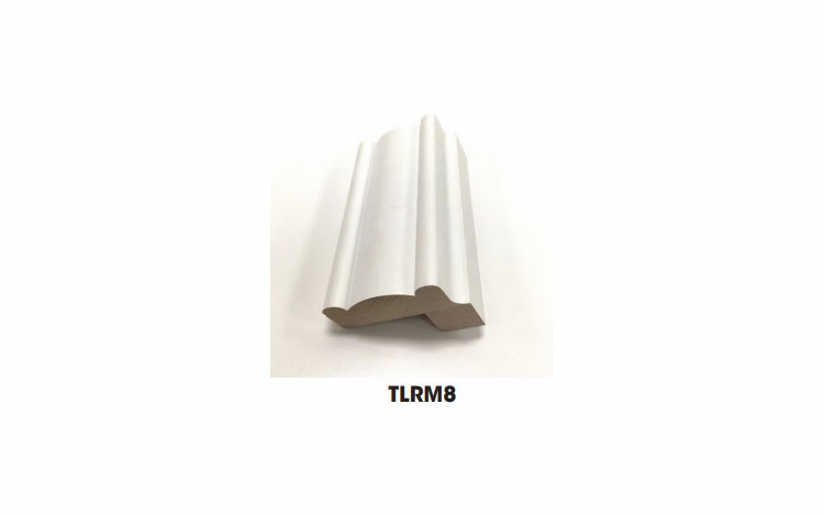 Forevermark Uptown White TLRM8: Traditional Light Rail Molding: RTA Kitchen Cabinet